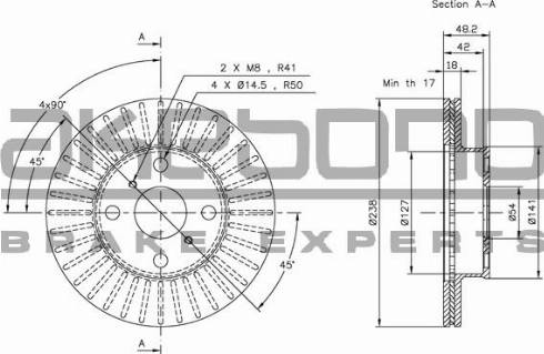 Akebono BN-0887 - Disque de frein cwaw.fr