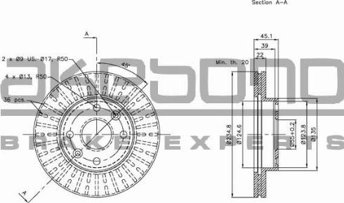 Akebono BN-1368E - Disque de frein cwaw.fr