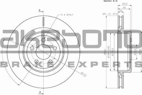 Akebono BN-0876 - Disque de frein cwaw.fr