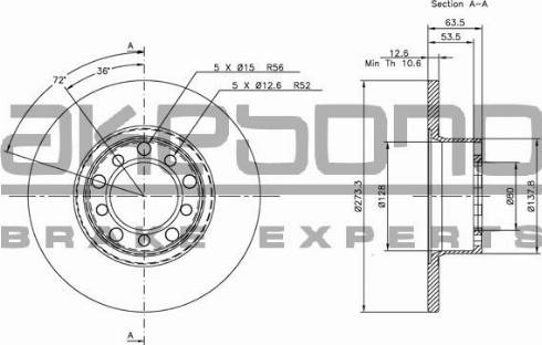 Akebono BN-0872 - Disque de frein cwaw.fr