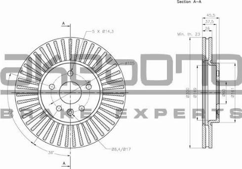 Akebono BN-0395 - Disque de frein cwaw.fr