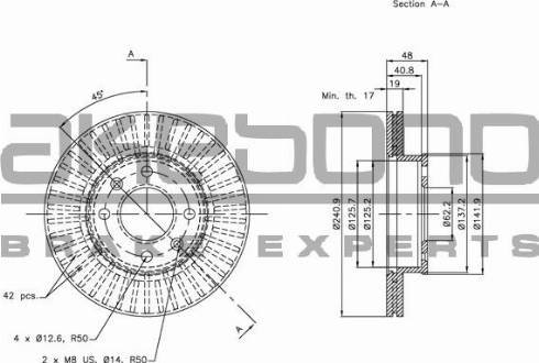 Akebono BN-0342 - Disque de frein cwaw.fr