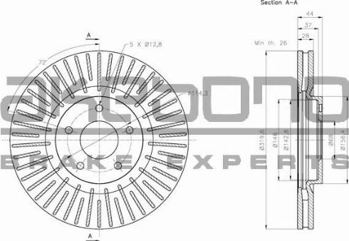 Akebono BN-0367E - Disque de frein cwaw.fr