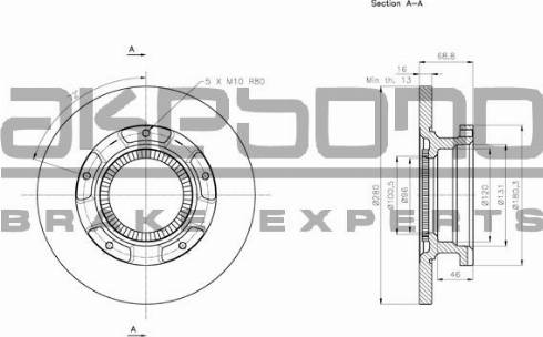 Akebono BN-0309 - Disque de frein cwaw.fr