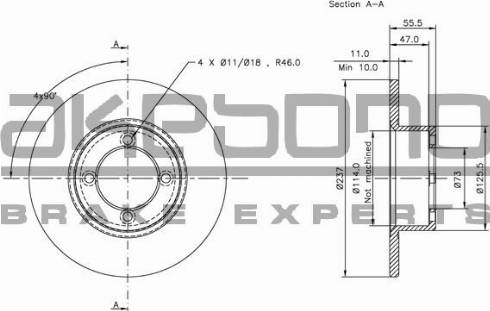 Akebono BN-0305 - Disque de frein cwaw.fr