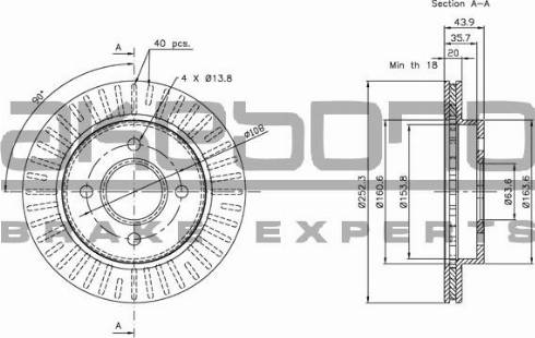 Akebono BN-0301 - Disque de frein cwaw.fr