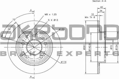 Akebono BN-0303 - Disque de frein cwaw.fr