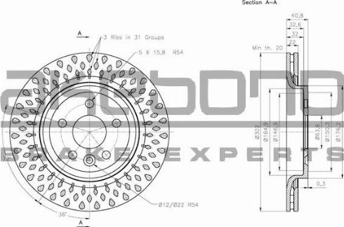 Akebono BN-0386 - Disque de frein cwaw.fr