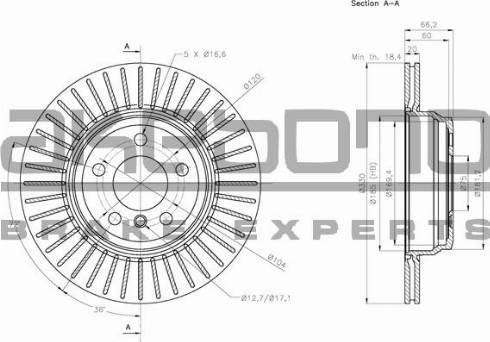 Akebono BN-0382 - Disque de frein cwaw.fr