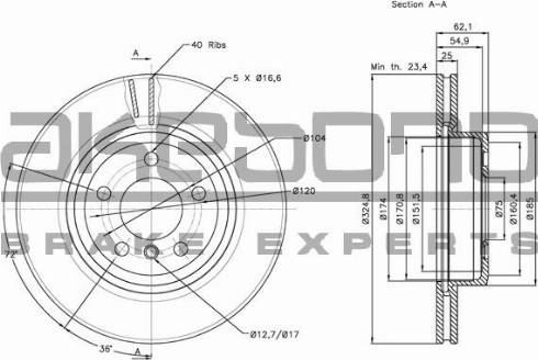 Akebono BN-0331 - Disque de frein cwaw.fr