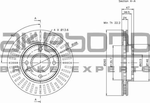 Akebono BN-0324 - Disque de frein cwaw.fr