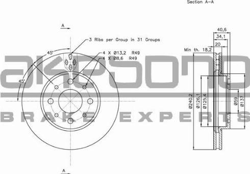 Akebono BN-0379 - Disque de frein cwaw.fr