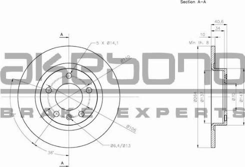 Akebono BN-0374 - Disque de frein cwaw.fr