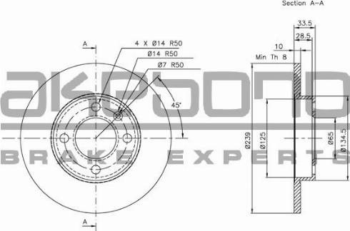 Akebono BN-0258 - Disque de frein cwaw.fr