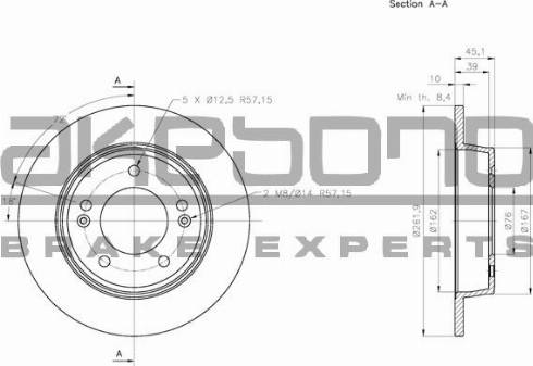 Akebono BN-0257 - Disque de frein cwaw.fr