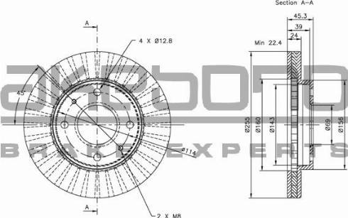 Akebono BN-0269 - Disque de frein cwaw.fr