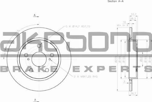 Akebono BN-0261 - Disque de frein cwaw.fr