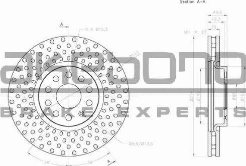 Akebono BN-0268 - Disque de frein cwaw.fr