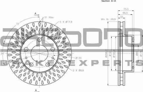 Akebono BN-0207 - Disque de frein cwaw.fr