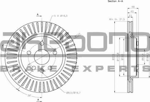 Akebono BN-0216 - Disque de frein cwaw.fr