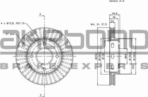 Akebono BN-0212 - Disque de frein cwaw.fr