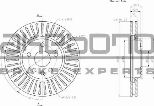 Akebono BN-0236 - Disque de frein cwaw.fr