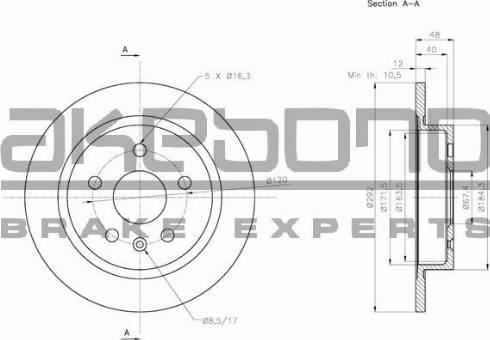 Akebono BN-0225 - Disque de frein cwaw.fr