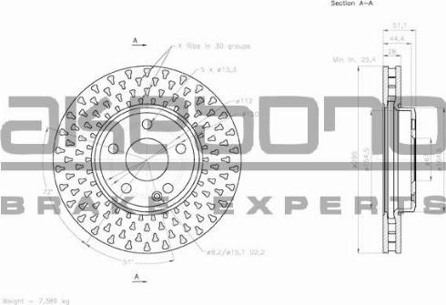 Akebono BN-0221 - Disque de frein cwaw.fr