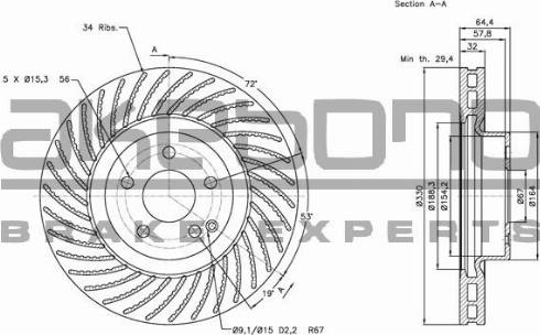 Akebono BN-0276 - Disque de frein cwaw.fr