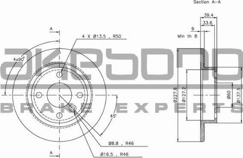 Akebono BN-0758 - Disque de frein cwaw.fr