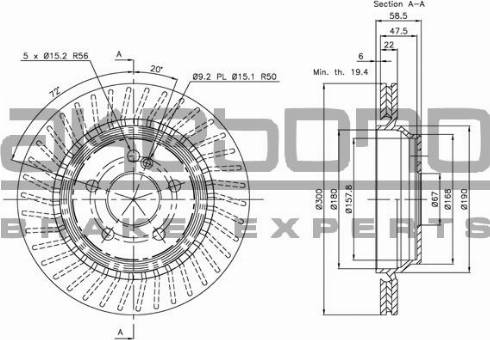 Akebono BN-0769 - Disque de frein cwaw.fr