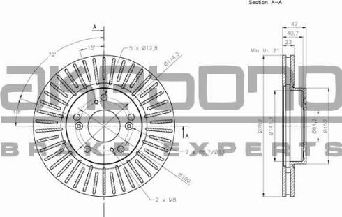 Akebono BN-0706 - Disque de frein cwaw.fr