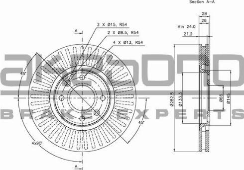 Akebono BN-0700 - Disque de frein cwaw.fr