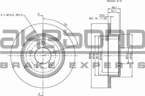 Akebono BN-0708E - Disque de frein cwaw.fr