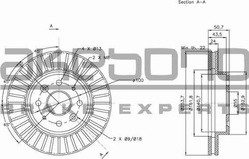 Akebono BN-0715 - Disque de frein cwaw.fr