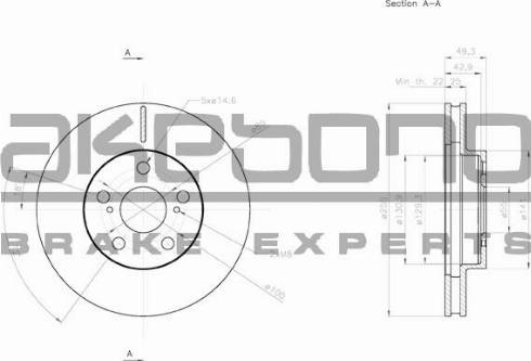 Akebono BN-0716E - Disque de frein cwaw.fr