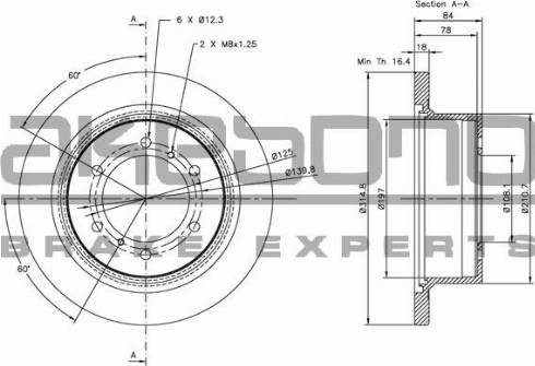 Akebono BN-0736E - Disque de frein cwaw.fr