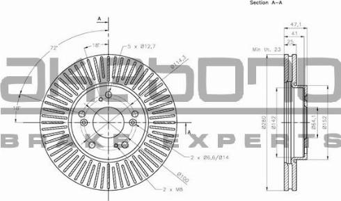 Akebono BN-0731 - Disque de frein cwaw.fr