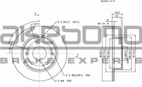 Akebono BN-0738 - Disque de frein cwaw.fr