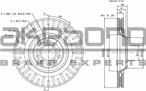 Akebono BN-0732 - Disque de frein cwaw.fr