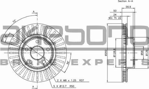 Akebono BN-0726 - Disque de frein cwaw.fr