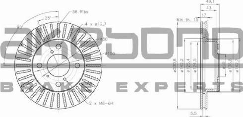 Akebono BN-0720 - Disque de frein cwaw.fr