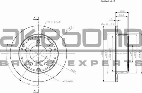 Akebono BN-0727 - Disque de frein cwaw.fr