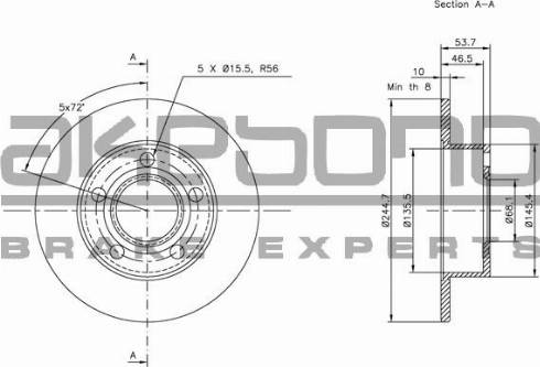 Akebono BN-0774 - Disque de frein cwaw.fr