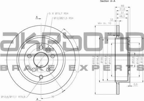 Akebono BN-0775 - Disque de frein cwaw.fr