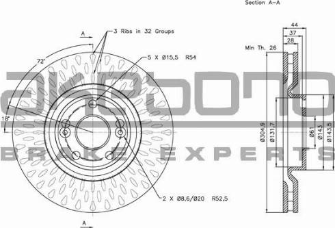 Akebono BN-1041 - Disque de frein cwaw.fr