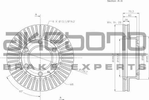 Akebono BN-1042 - Disque de frein cwaw.fr