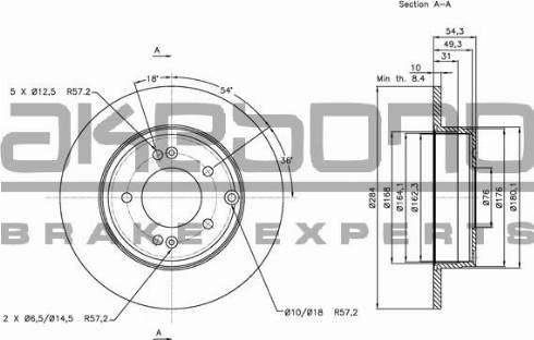 Akebono BN-1059 - Disque de frein cwaw.fr