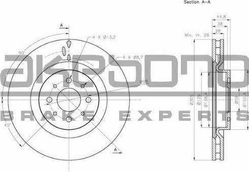 Akebono BN-1069 - Disque de frein cwaw.fr