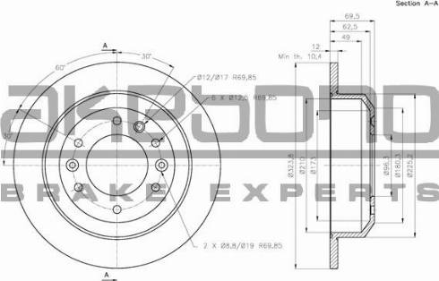 Akebono BN-1001 - Disque de frein cwaw.fr